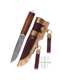 Cuchillo Vikingo Seax Damasquino