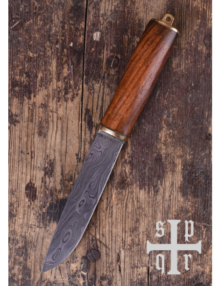 Cuchillo Vikingo Seax Damasquino