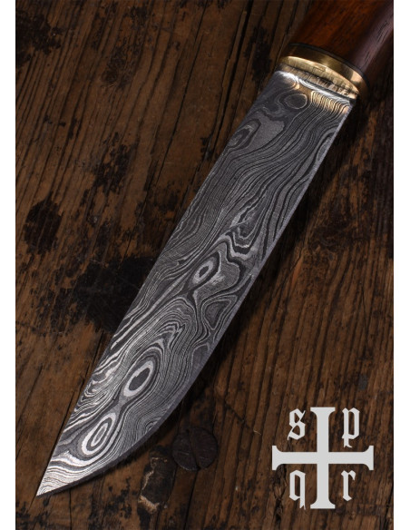 Cuchillo Vikingo Seax Damasquino