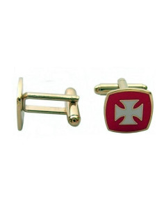 Emaljerede Templar-kors-manchetknapper