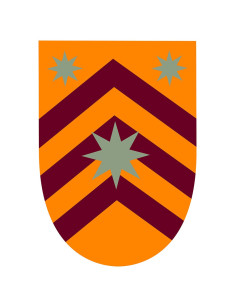 Estandarte Medieval Estrellas  sobre barras