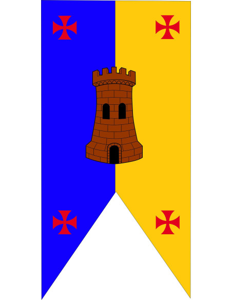 Estandarte Medieval Bicolor Castillo...