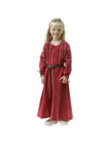 Vestido vikingo rojo Ana, niña