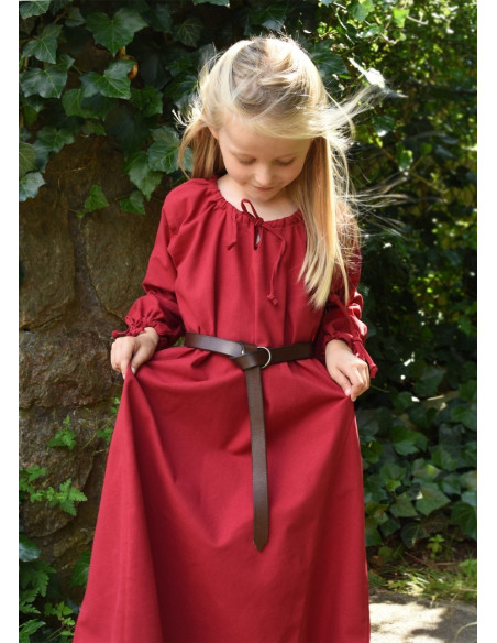 Vestido vikingo rojo Ana, niña