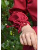 Vestido vikingo rojo Ana, niña