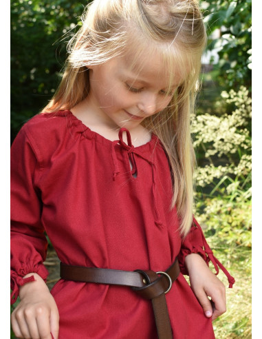Vestido vikingo rojo Ana, niña