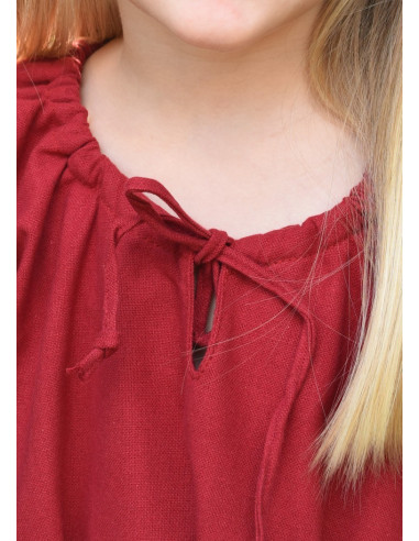 Vestido vikingo rojo Ana, niña