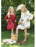 Vestido vikingo rojo Ana, niña