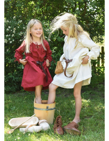 Vestido vikingo rojo Ana, niña