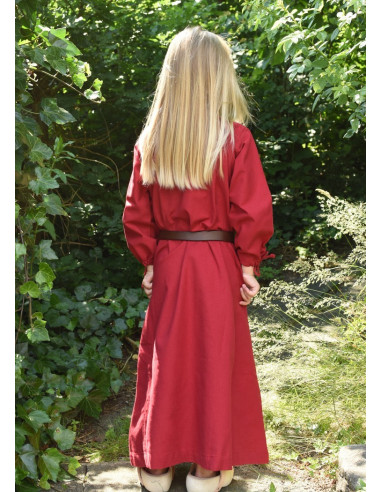 Vestido vikingo rojo Ana, niña