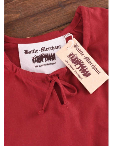 Vestido vikingo rojo Ana, niña