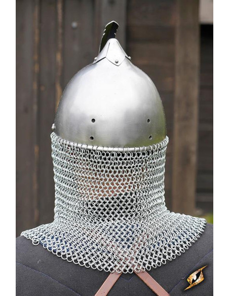 Perzische helm met maliënkolder