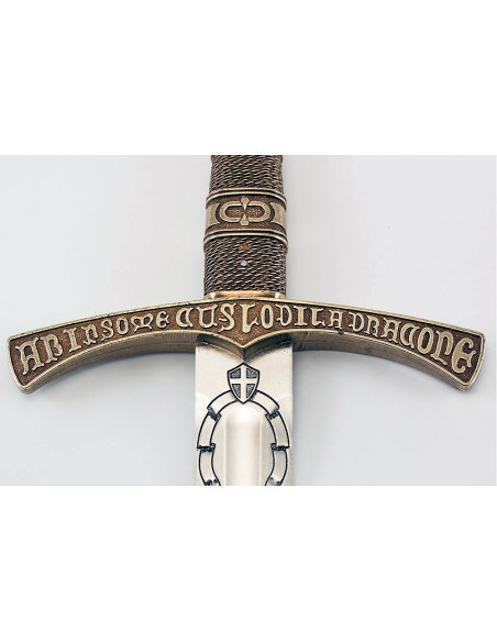 Espada Caballero medieval Francés, latón