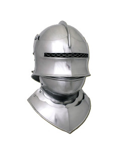 Gotische Sallet-helm met halskraag