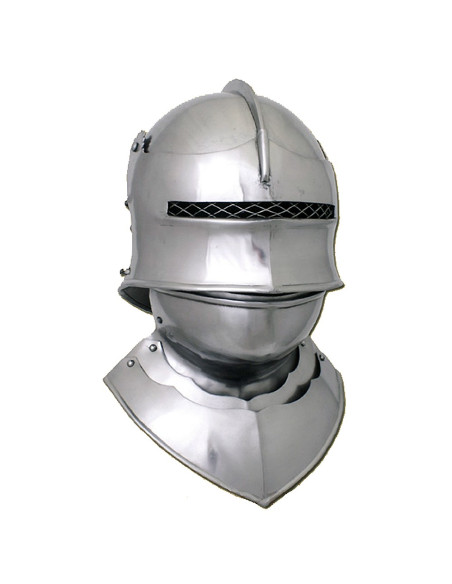 Casco Sallet gótico con gorjal