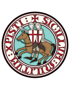 Rundt håndklæde Knights Templar bomuld (forskellige...