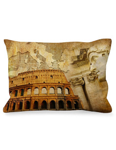 Rechteckiges Kissen des römischen Kaisers neben dem Kolosseum