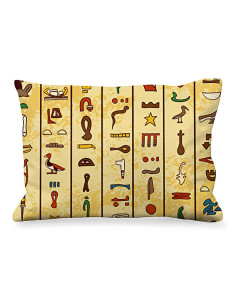 egyptiske hieroglyffer rektangulær pude