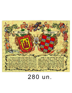Puslespil Heraldic Shields 2 efternavne