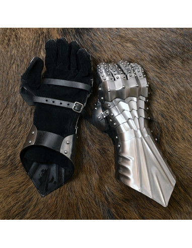 binnen paradijs Integreren Geklonken handschoenen, 1,3 mm staal. ⚔️ Tienda Medieval