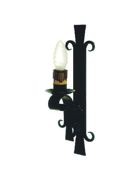 Aplique forja medieval 1 luz (45x12... Aplique forja medieval 1 luz (45x12...