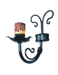 Aplique forja medieval 2 luces (27x14 cms.)