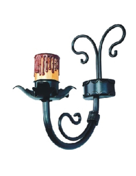 Smeedijzeren Middeleeuwse Wandlamp:...