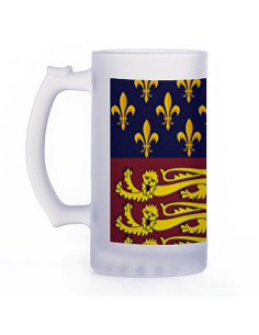 Middeleeuwse bierpul, doorschijnend glas