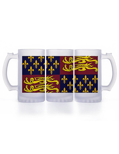 Middelalder ølkrus, gennemsigtigt glas