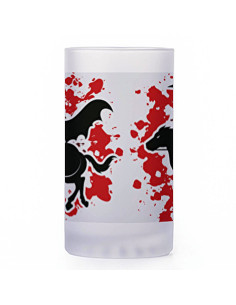 Bierkrug griechische Krieger, durchscheinendes Glas 2