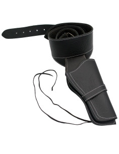 Zwart lederen holster voor revolver