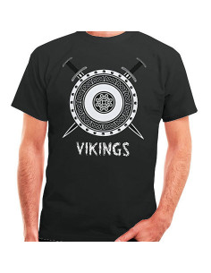 Sort Vikings T-shirt, kortærmet