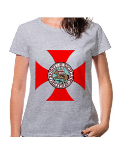 Templar Cross T-shirt Kvinde kortærmet, forskellige farver