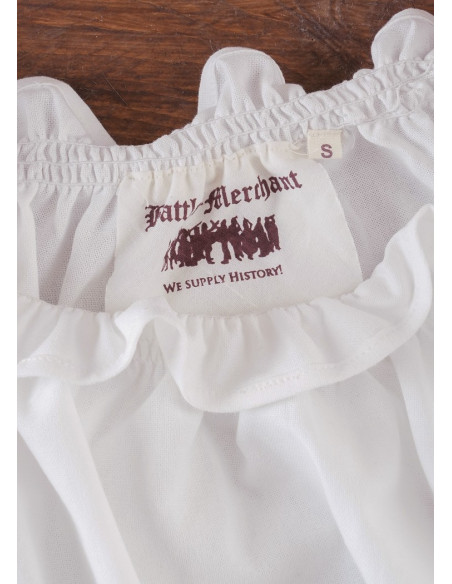 Witte middeleeuwse blouse met lange...