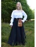Witte middeleeuwse blouse met lange mouwen, Carmen