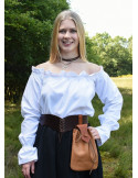 Blusa medieval blanca manga larga, Carmen