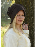Medieval Woman Coif med folder, forskellige farver