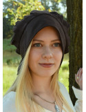 Medieval Woman Coif med folder, forskellige farver