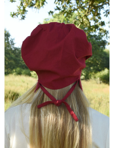 Medieval Woman's Coif med folder, forskellige farver
