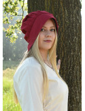 Medieval Woman Coif med folder, forskellige farver