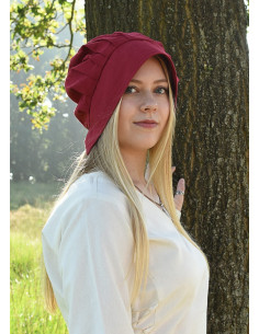 Cofia Mujer Medieval con pliegues, varios colores 2