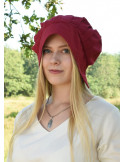 Medieval Woman Coif med folder, forskellige farver