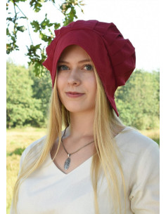 Middeleeuws vrouwenkapsel met plooien, diverse kleuren