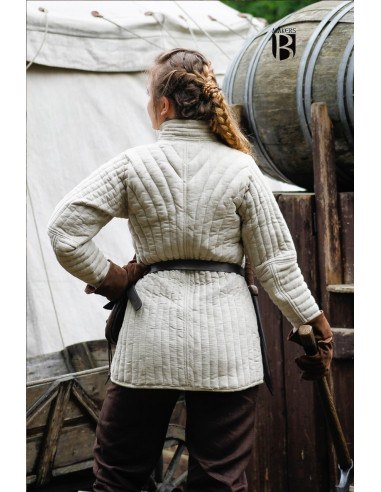 Gambesón Greifenfels Beige mit Knöpfen