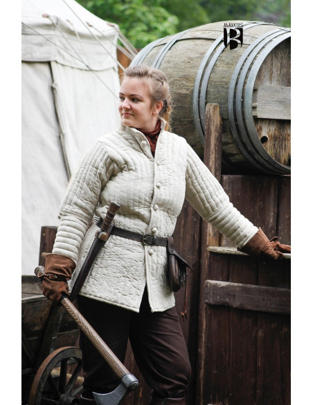 Greifenfels Beige reje med knapper