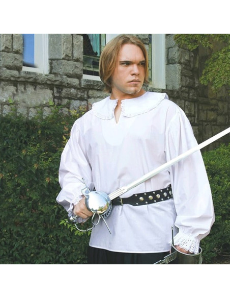 Musketier wit overhemd