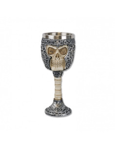 Cáliz decoración calavera