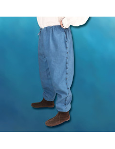 Feudale Hose mit Schnürung, handgenäht