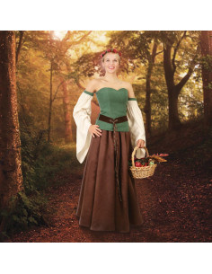 Mittelalterliches Kleid Frau des Waldes