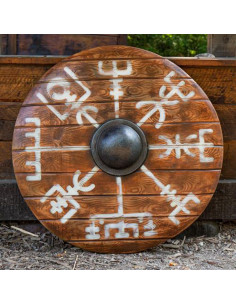 Vikingschild Vegvisir Iarla in latex, 80 cm.